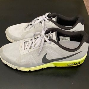 Nike Air Max Mens Size 11.5 Gray With Neon Ylw/Grn